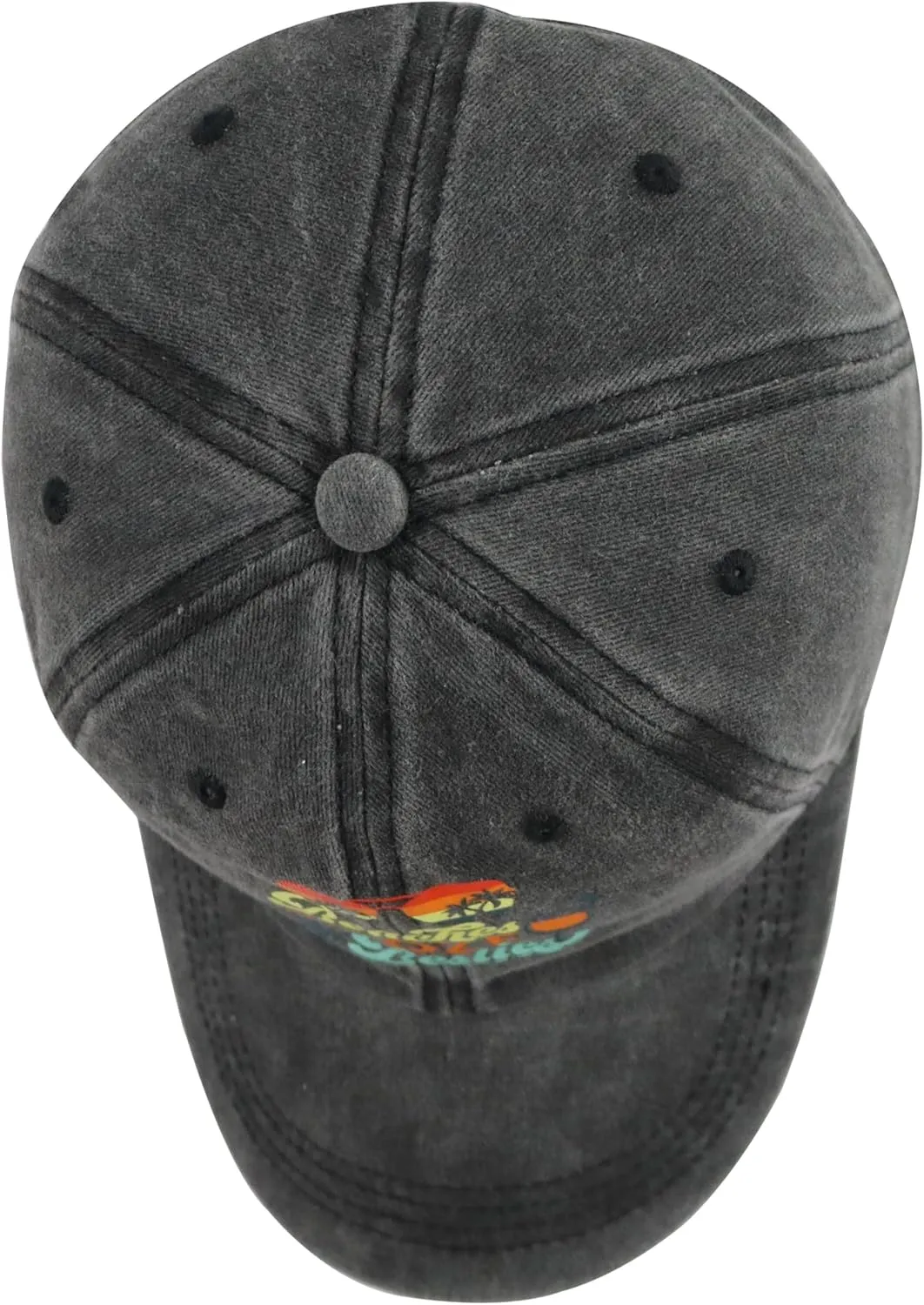 Beaches Booze & Besties Hat for Women, Vintage Adjustable Cotton Beach Baseball Cap