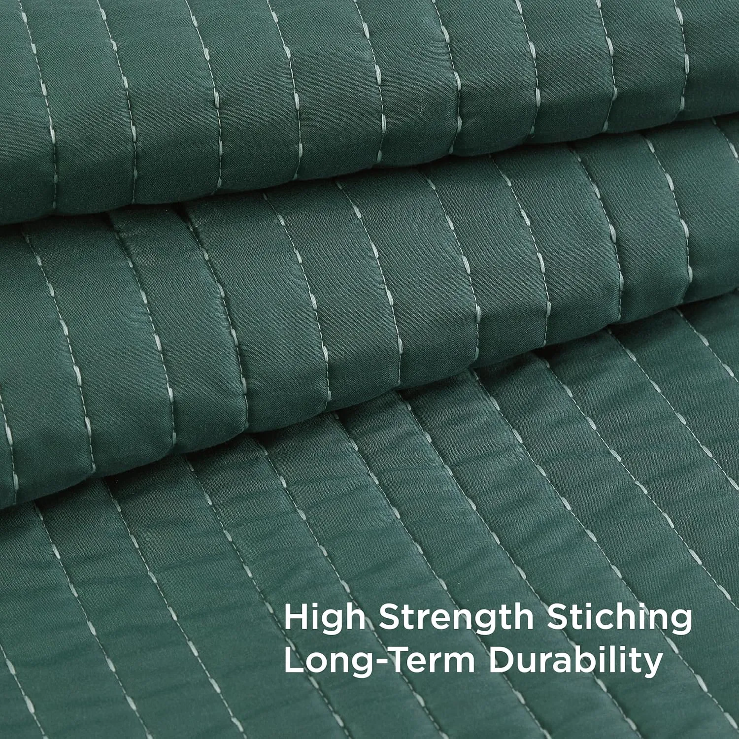 Bedsure Green Quilts Queen Size - Queen Quilt Bedding Set Bedspread Coverlet, Lightweight Corduroy Pattern Bedspread, 3-Piece Set with 90"x96" Coverlet & 2 Pillow Shams, All-Season Soft Microfiber