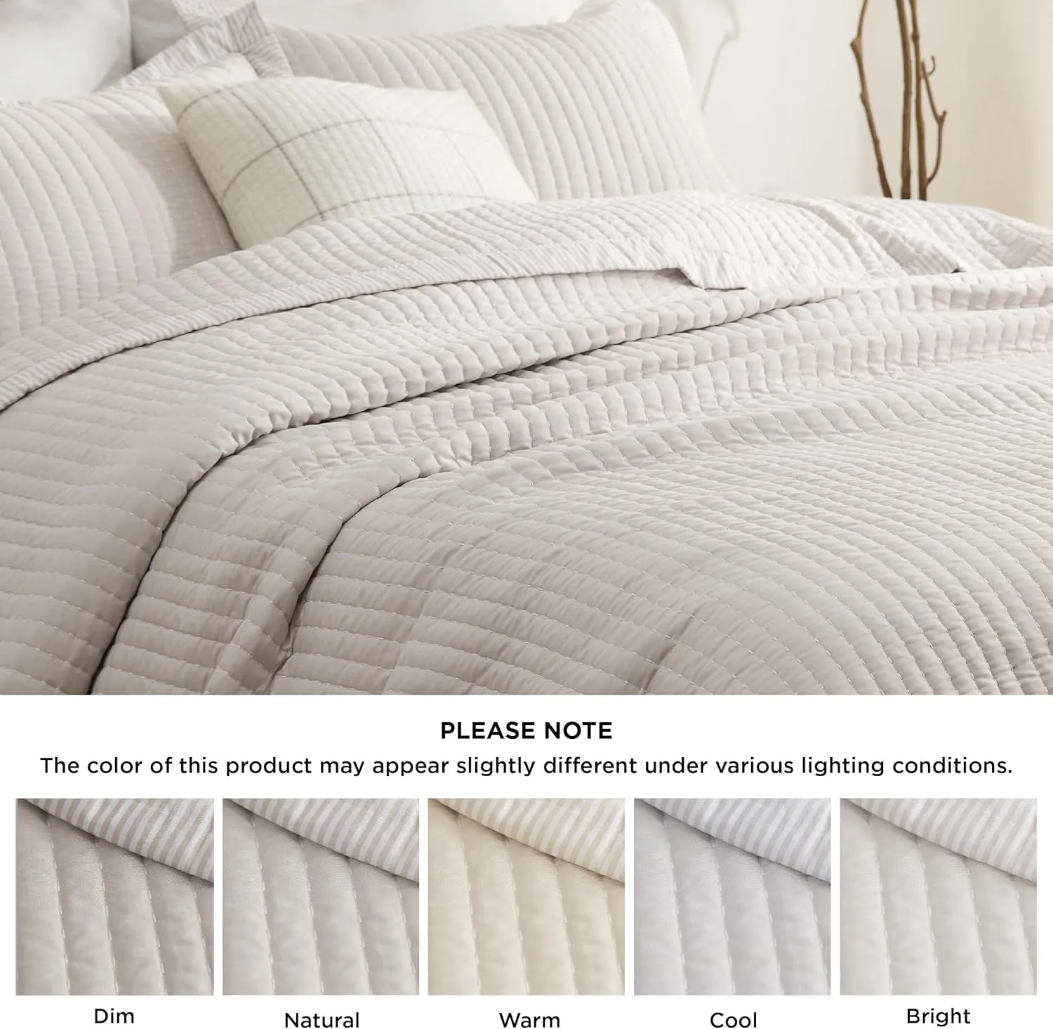 Bedsure Quilts Queen Size - Queen Quilt Bedding Set Bedspread Coverlet Comforter, Lightweight Corduroy Pattern Bedspread, 3-Piece Set with 90"x96" Coverlet & 2 Pillow Shams, All-Season Soft Microfiber