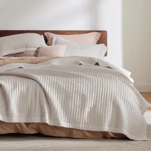 Bedsure Quilts Queen Size - Queen Quilt Bedding Set Bedspread Coverlet Comforter, Lightweight Corduroy Pattern Bedspread, 3-Piece Set with 90"x96" Coverlet & 2 Pillow Shams, All-Season Soft Microfiber