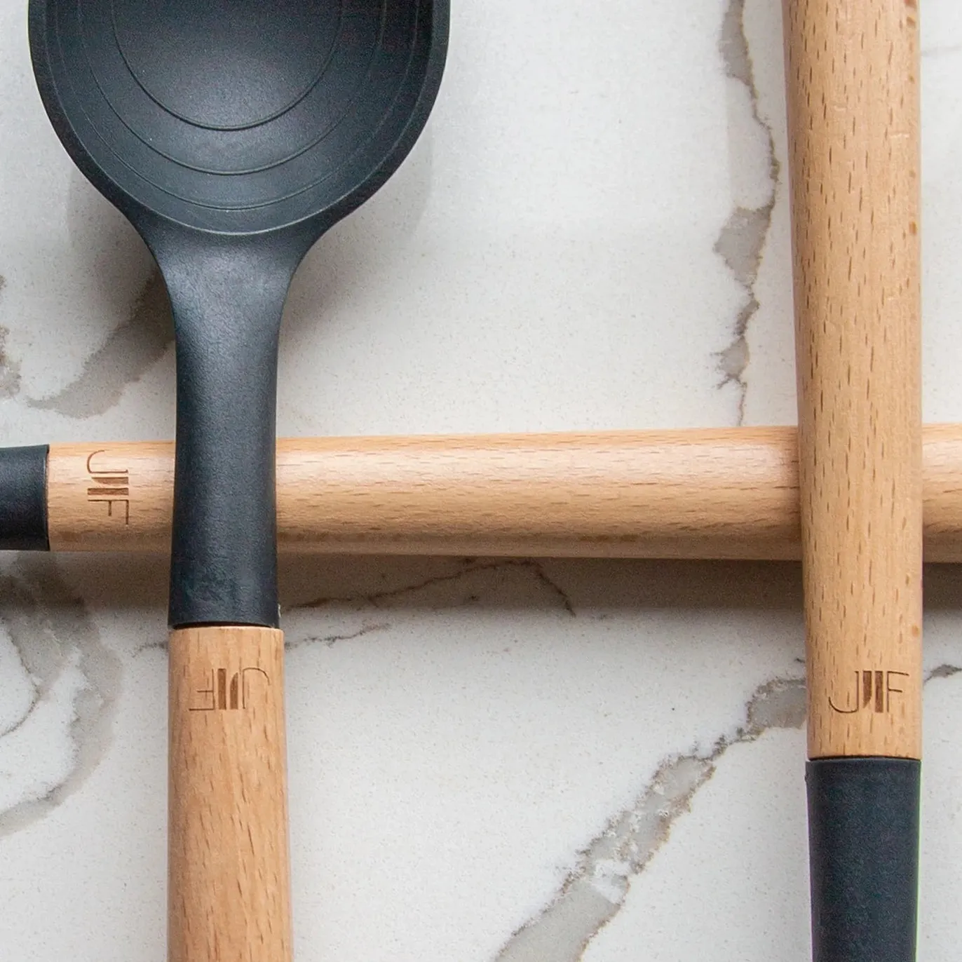 Beechwood & Nylon 3 Piece Kitchen Utensil Set