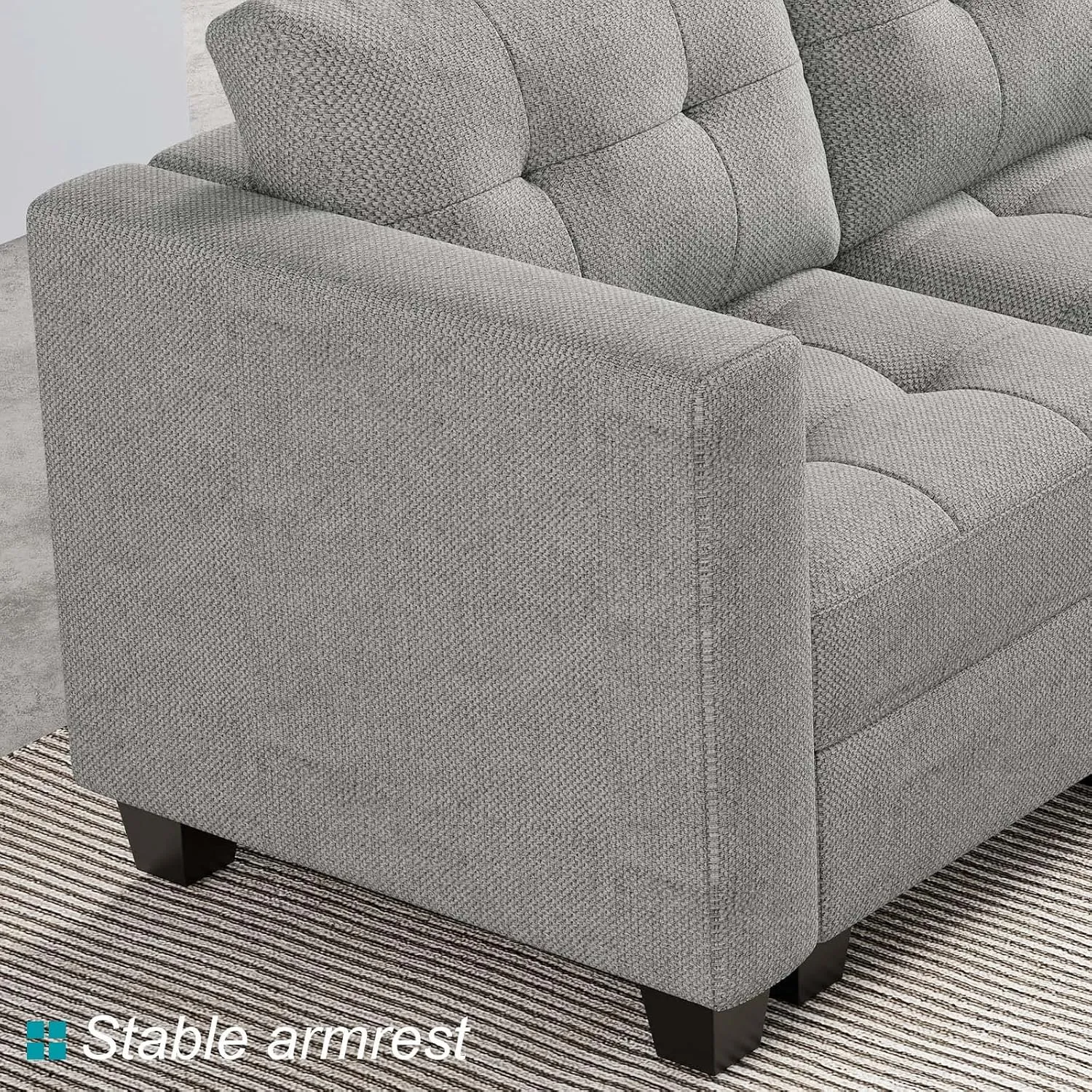 Belffin Modular Sectional Sleeper Sofa with Storage Sectional Couch Modular Sofa Bed Set for Living Room Light Grey