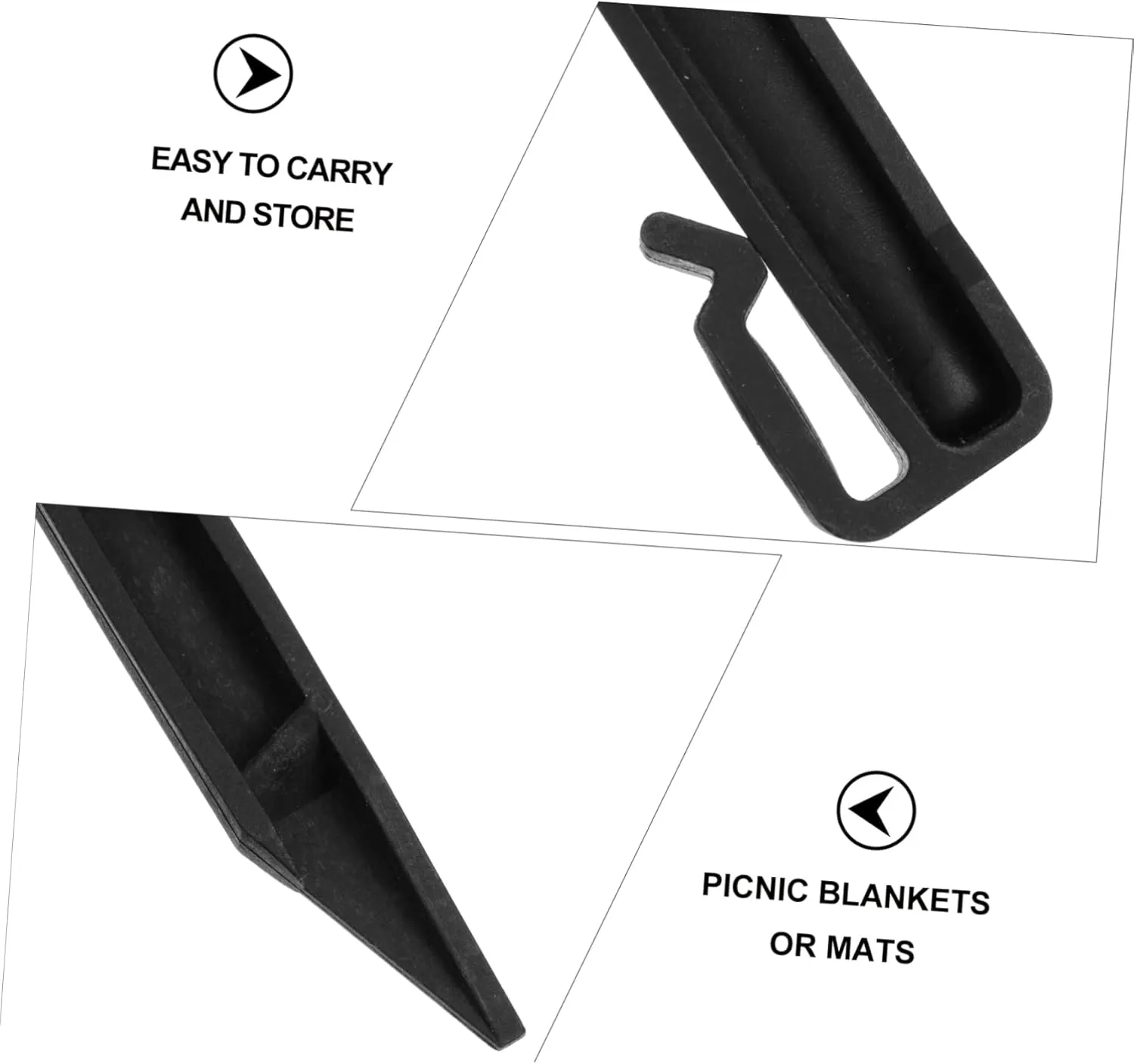 BESPORTBLE 16pcs Camping Tent Stakes Heavy Duty Ground Pegs for Outdoor Use Shaped Design for Easy Insertion High-Temperature Resistant for Tents Mats and Picnic Blankets