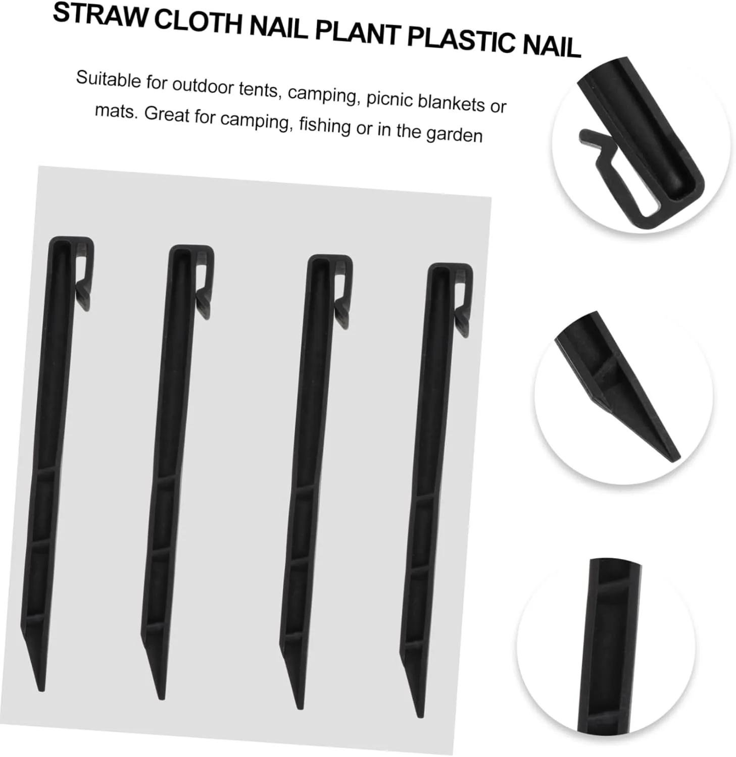 BESPORTBLE 16pcs Camping Tent Stakes Heavy Duty Ground Pegs for Outdoor Use Shaped Design for Easy Insertion High-Temperature Resistant for Tents Mats and Picnic Blankets