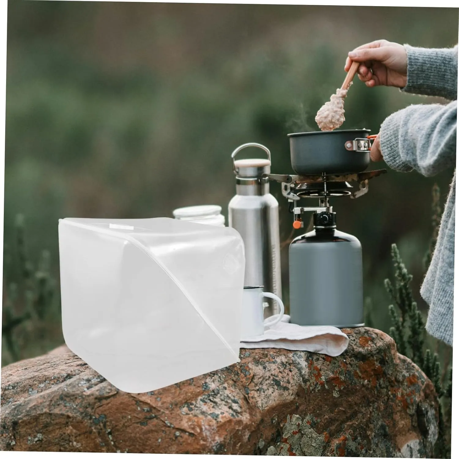 BESPORTBLE Collapsible Camping Sink Portable Folding Bucket 20l Water Storage Container Leakproof Outdoor Water Jug