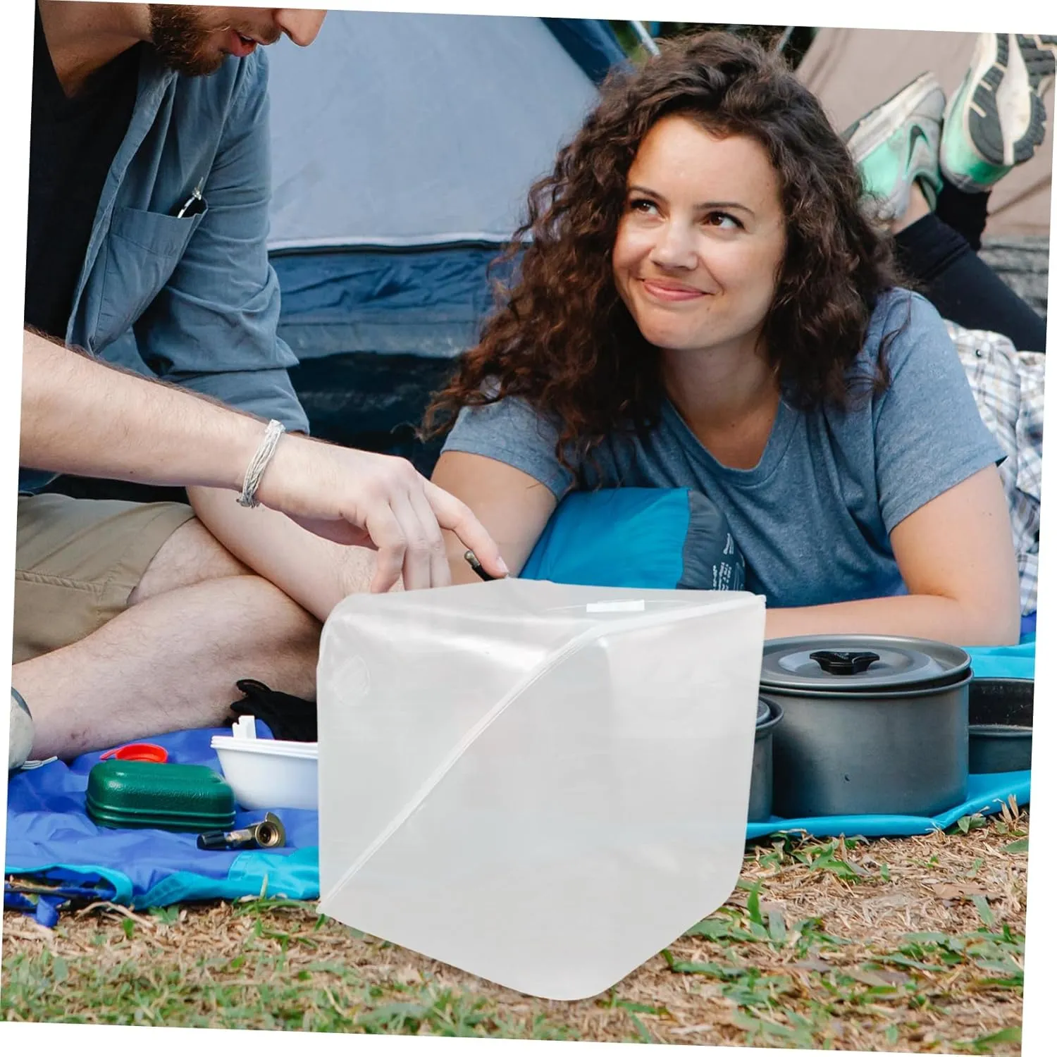 BESPORTBLE Collapsible Camping Sink Portable Folding Bucket 20l Water Storage Container Leakproof Outdoor Water Jug