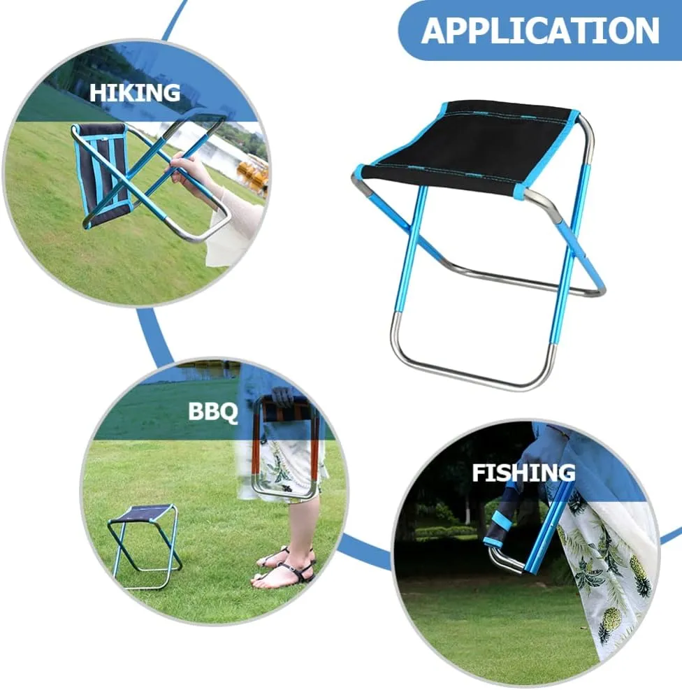 BESPORTBLE Foldable Stool Compact Design Beach Accessory Camping Furniture Multi-Functional