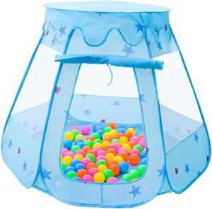 BESPORTBLE Hexagon Play Tent Ocean Ball Game House for Ages Material Easy Installation Fun for Indoor Blue