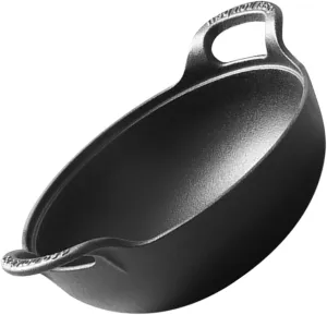BESPORTBLE Outdoor Cast Iron Skillet Non-stick Cooking Pot for Camping and Family Meals Easy to Clean Versatile for Stews Stir-fry and Seafood Cooking