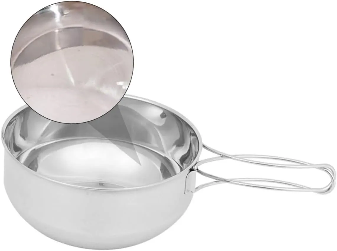 BESPORTBLE Outdoor Stainless Steel Bowl Outdoor Cookware Pot and Bowl Outdoor Accessories Camping Cookware Camping