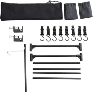 BESPORTBLE Portable Camping Light Stand Table Aluminum 1 Set Lantern Hook Tent Lamp Rack Outdoor Supplies