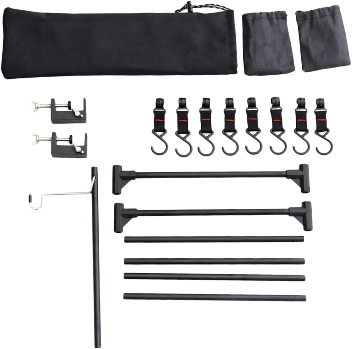 BESPORTBLE Portable Camping Light Stand Table Aluminum 1 Set Lantern Hook Tent Lamp Rack Outdoor Supplies