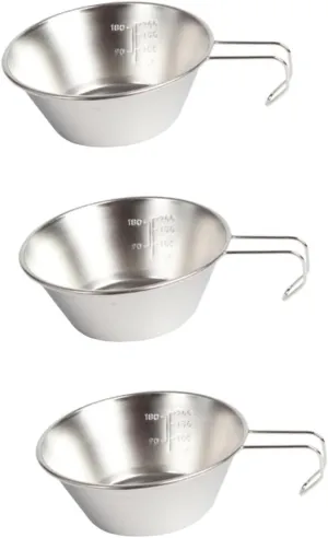 BESPORTBLE Stainless Steel Salad Bowl Cups Water Portable Outdoor Camping Foldable Bowl Camping Mug Camping