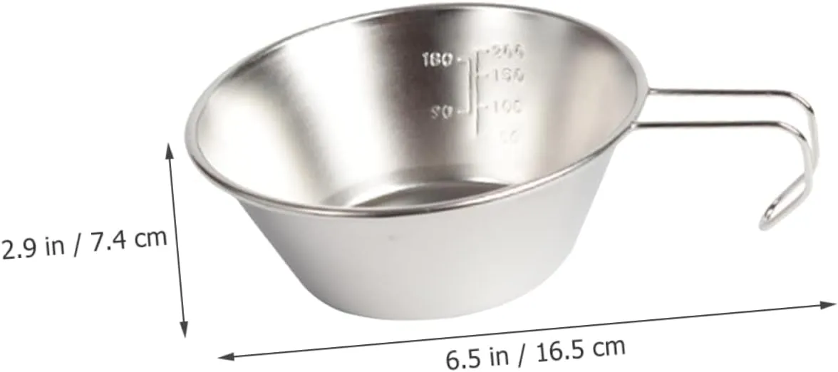 BESPORTBLE Stainless Steel Salad Bowl Cups Water Portable Outdoor Camping Foldable Bowl Camping Mug Camping