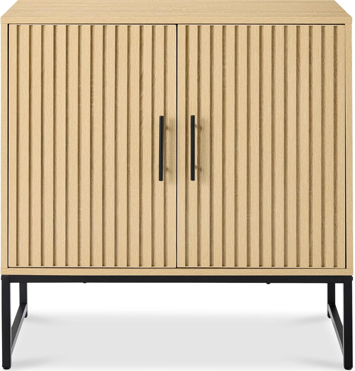 Best Choice Products Slatted Sideboard Buffet Cabinet, Entryway Table, Accent Storage Cabinet, Console Table for Hallway, Living Room, Dining Room – Natural Oak