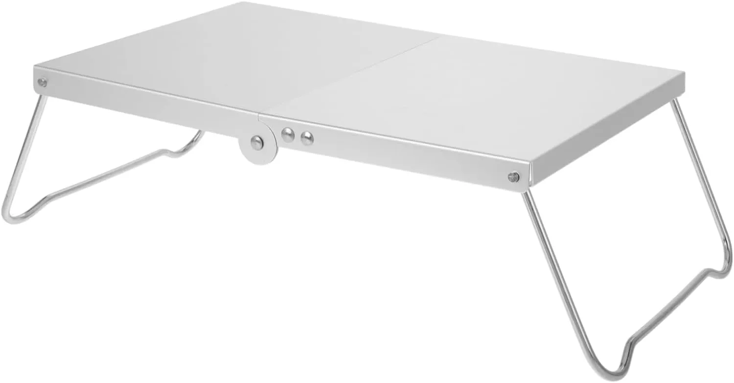 BESTonZON Folding Outdoor Table Compact Mini Aluminum Picnic Camping Table Heatproof Surface Quick Assembly for Easy Transport