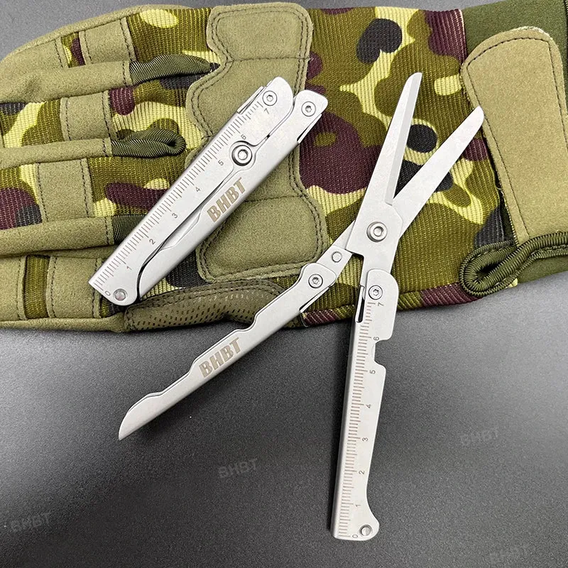 BHBT Folding Scissors Portable Lightweight EDC Tool with Back Clip