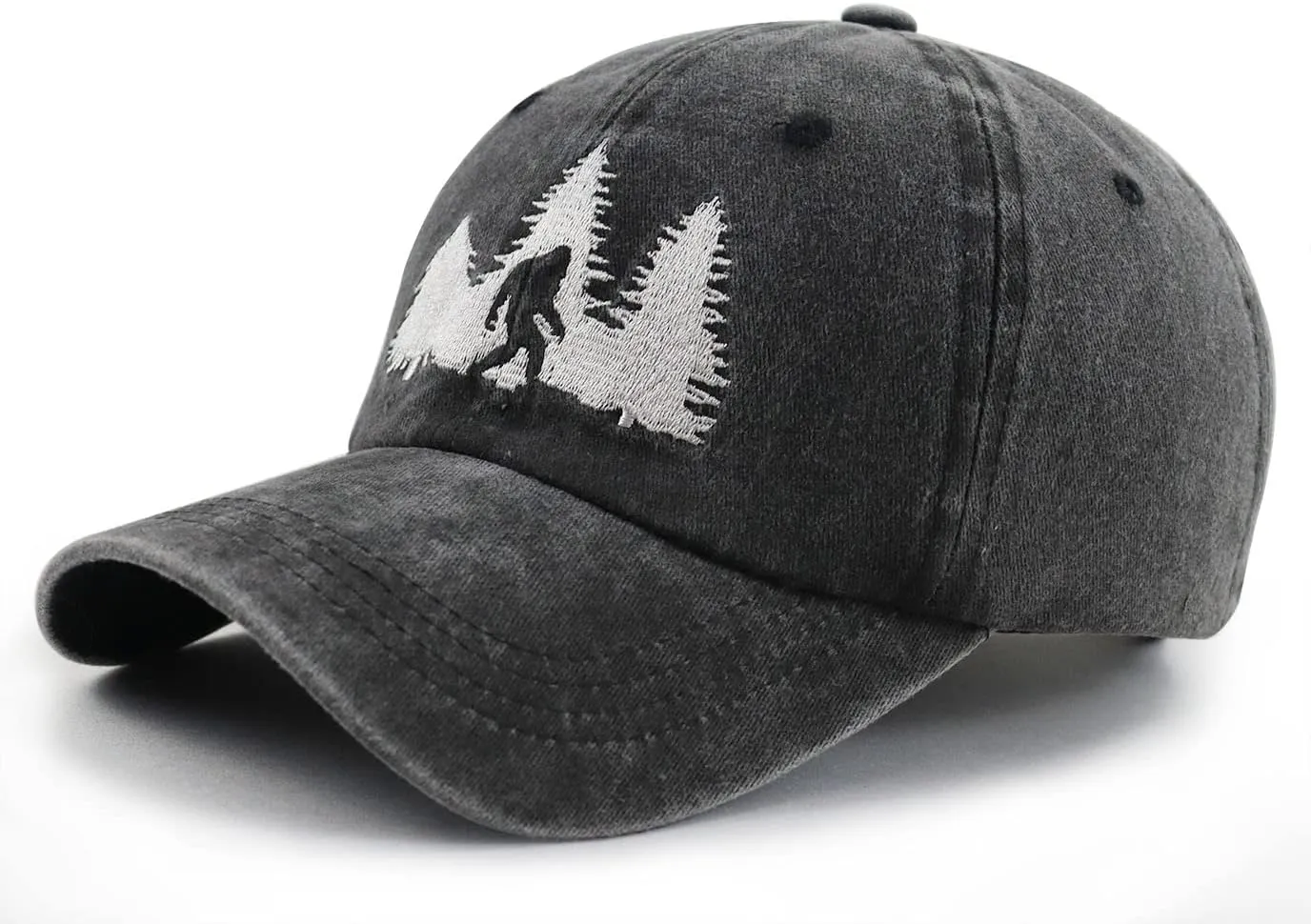 Bigfoot Hats for Men Women, Funny Adjustable Cotton Embroidered Sasquatch Baseball Cap