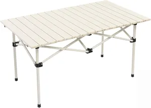 BK&MF Aluminum Folding Camping Table,Portable Ultralight Outdoor Picnic Camping Table Compact Roll-up Table with Carry Bag for Camping Picnic Beach,A,95x55x50cm(37x22x20inch)