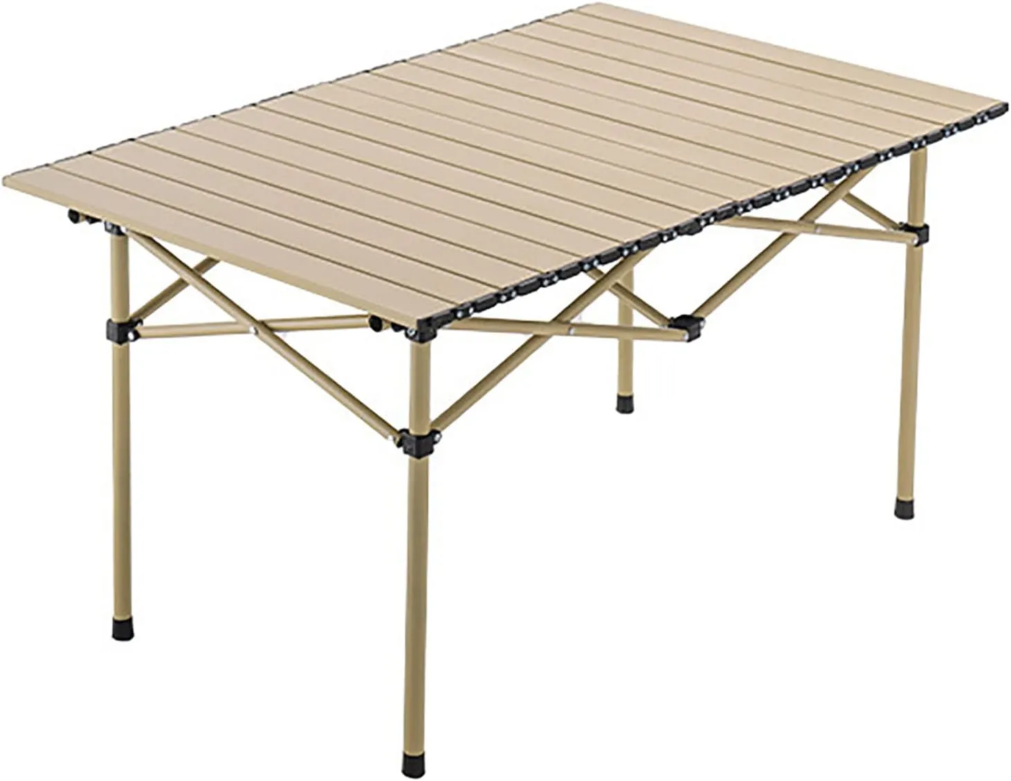 BK&MF Outdoor Portable Folding Table,Ultralight Aluminum Camping Table Picnic Roll-up Table Side Table Compact with Carry Bag for Outdoor Cooking,A,53x51x50cm(21x20x20inch)