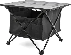 BK&MF Portable Outdoor Camping Folding Table,Ultralight Aluminum Beach Table Compact Travel Table Roll-up Table with Carry Bag for BBQ, Party, Camping,A,56x40x40cm(22x16x16inch)