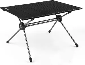 BK&MF Portable Outdoor Camping Table,Ultralight Aluminum Roll-up Compact Table Picnic Camping Table with Carry Bag for BBQ, Party, Camping,A,75x55x45cm(30x22x18inch)