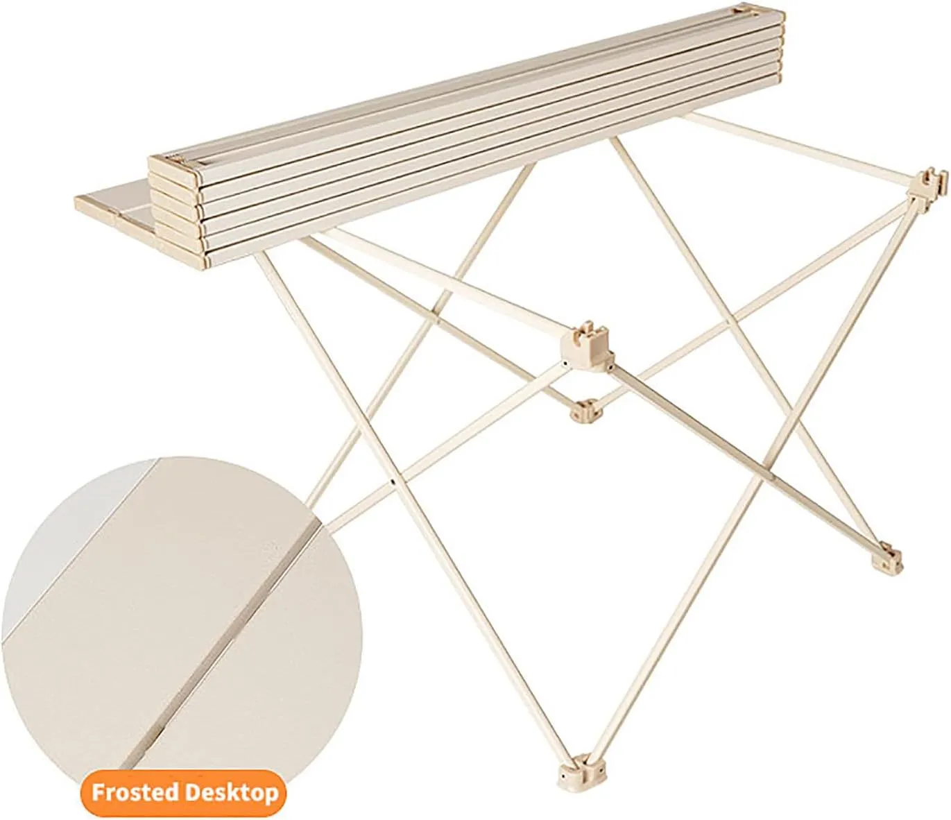BK&MF Portable Ultralight Aluminum Outdoor Folding Table,Compact Beach Picnic Camping Table with Carry Bag Roll-up Table for Outdoor Cooking,A,40x35x31cm(16x14x12inch)