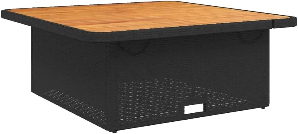 Black and Brown Outdoor Table with Adjustable Armrests, Camping, Dining, Foldable, and Portable Features, Ideal for Kitchen or Living Spaces