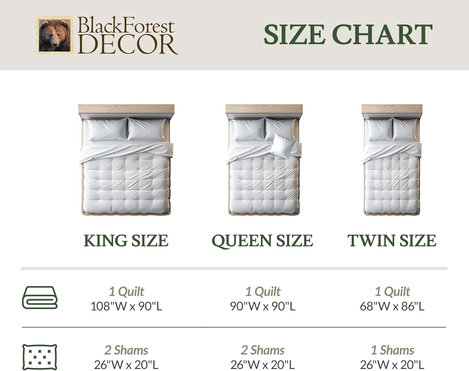 Black Forest Décor Woodland Pinecones Quilt Bed Set - King, Rustic Lodge Pinecone Quilt Bedding - 110" x 96"