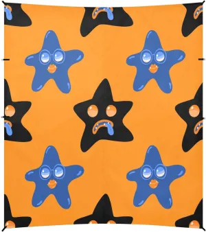 Black Sad Star Beach Tent Camping Sun Shelters Portable Outdoor Canopy Sun Shade for Camping Trips Fishing Backyard Fun or Picnics Easy Setup with Carrying Bag