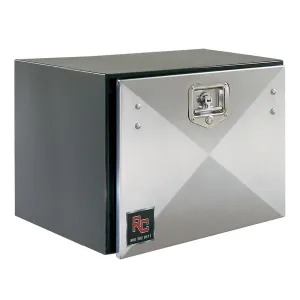 Black Steel Stainless-Door Underbody Toolbox - 24"H x 24"D x 24"L