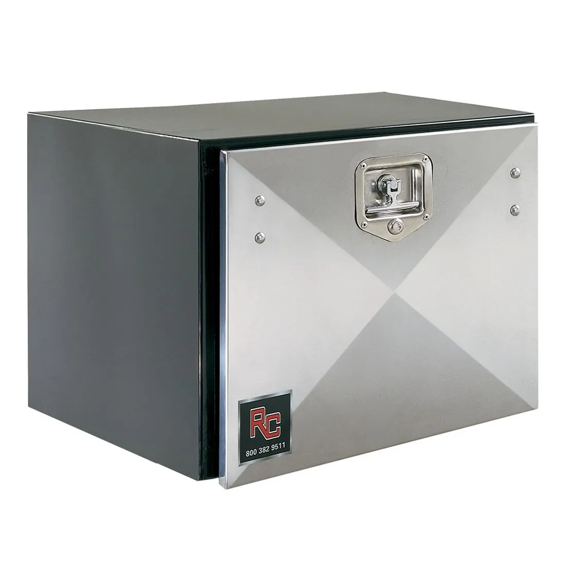 Black Steel Stainless-Door Underbody Toolbox - 24"H x 24"D x 24"L