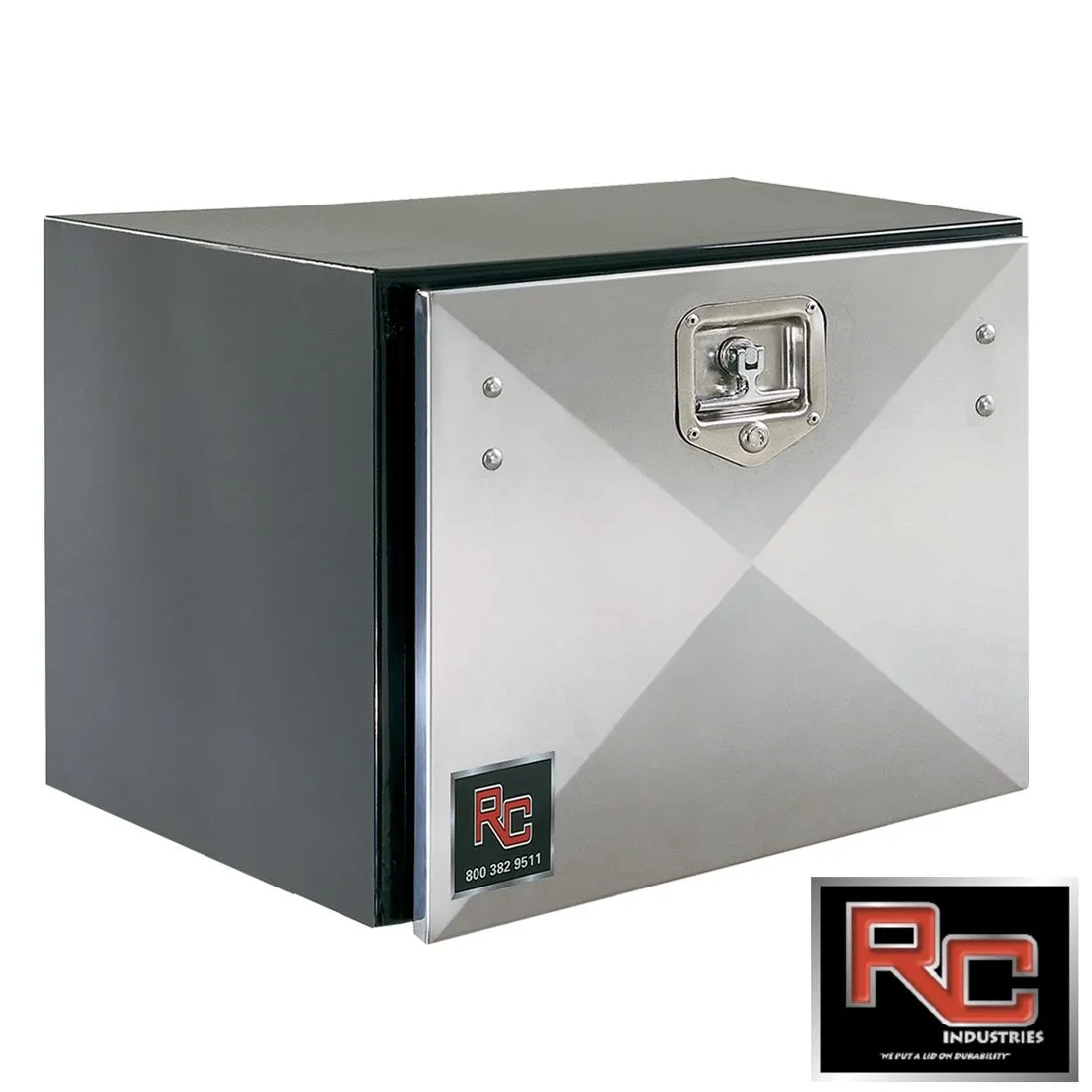 Black Steel Stainless-Door Underbody Toolbox - 24"H x 24"D x 24"L