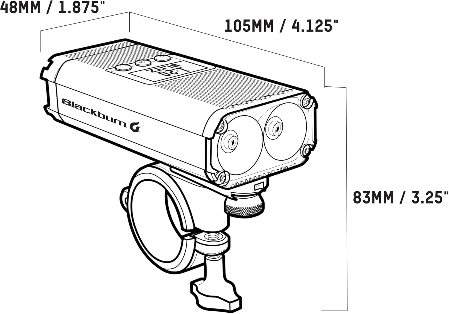 Blackburn Countdown 1600 High Lumen Bike Front Light