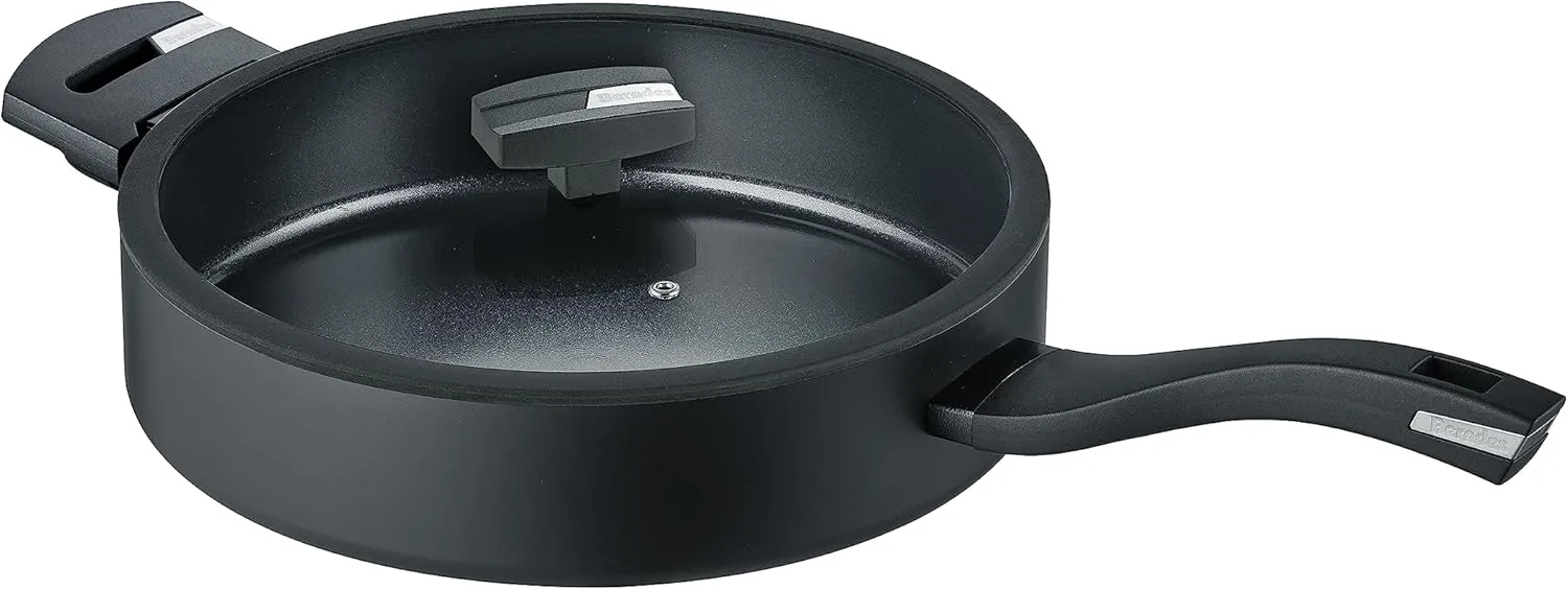 Bndes B.Green Aluminum Induction 11.5 Inch Sauté Pan with Glass Lid - Italian Cookware Mde from 100% Recycled Drink Cans