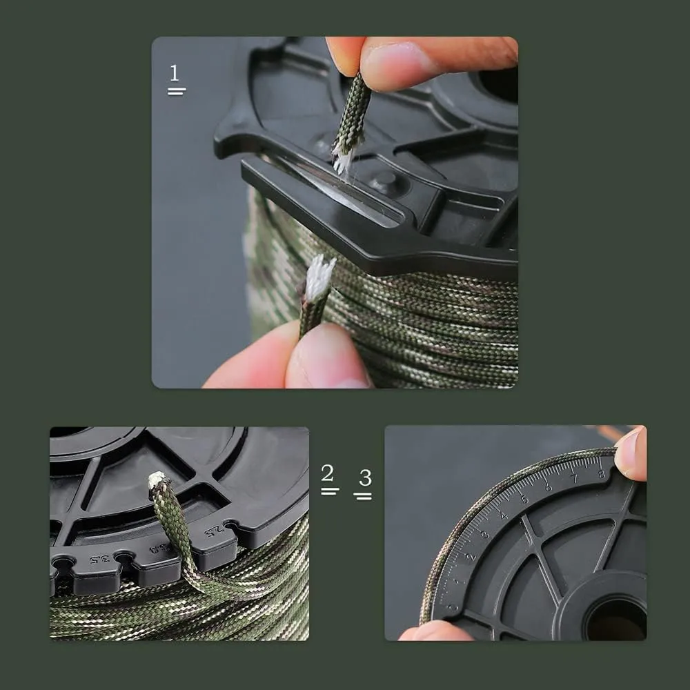 Bnineteenteam Outdoor Multifunctional Spool 9 Core Umbrella Rope 4mm Thick Binding Rope Clothesline Tent Wind Rope Climbing Rope 100m