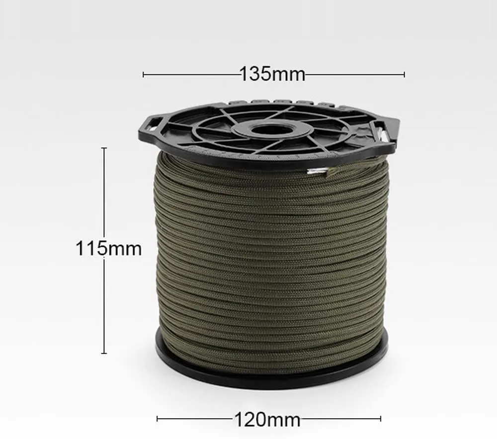 Bnineteenteam Outdoor Multifunctional Spool 9 Core Umbrella Rope 4mm Thick Binding Rope Clothesline Tent Wind Rope Climbing Rope 100m
