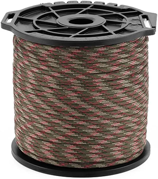 Bnineteenteam Outdoor Multifunctional Spool 9 Core Umbrella Rope 4mm Thick Binding Rope Clothesline Tent Wind Rope Climbing Rope 100m