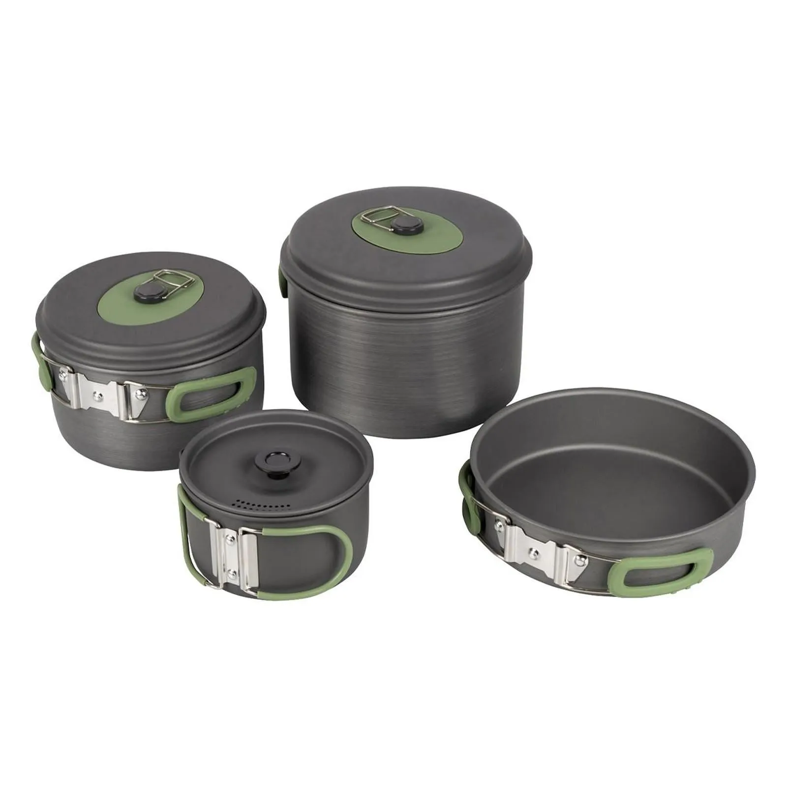 Bo-Camp Cookware Set Explorer xl 4 Pieceshard Anodized Aluminium