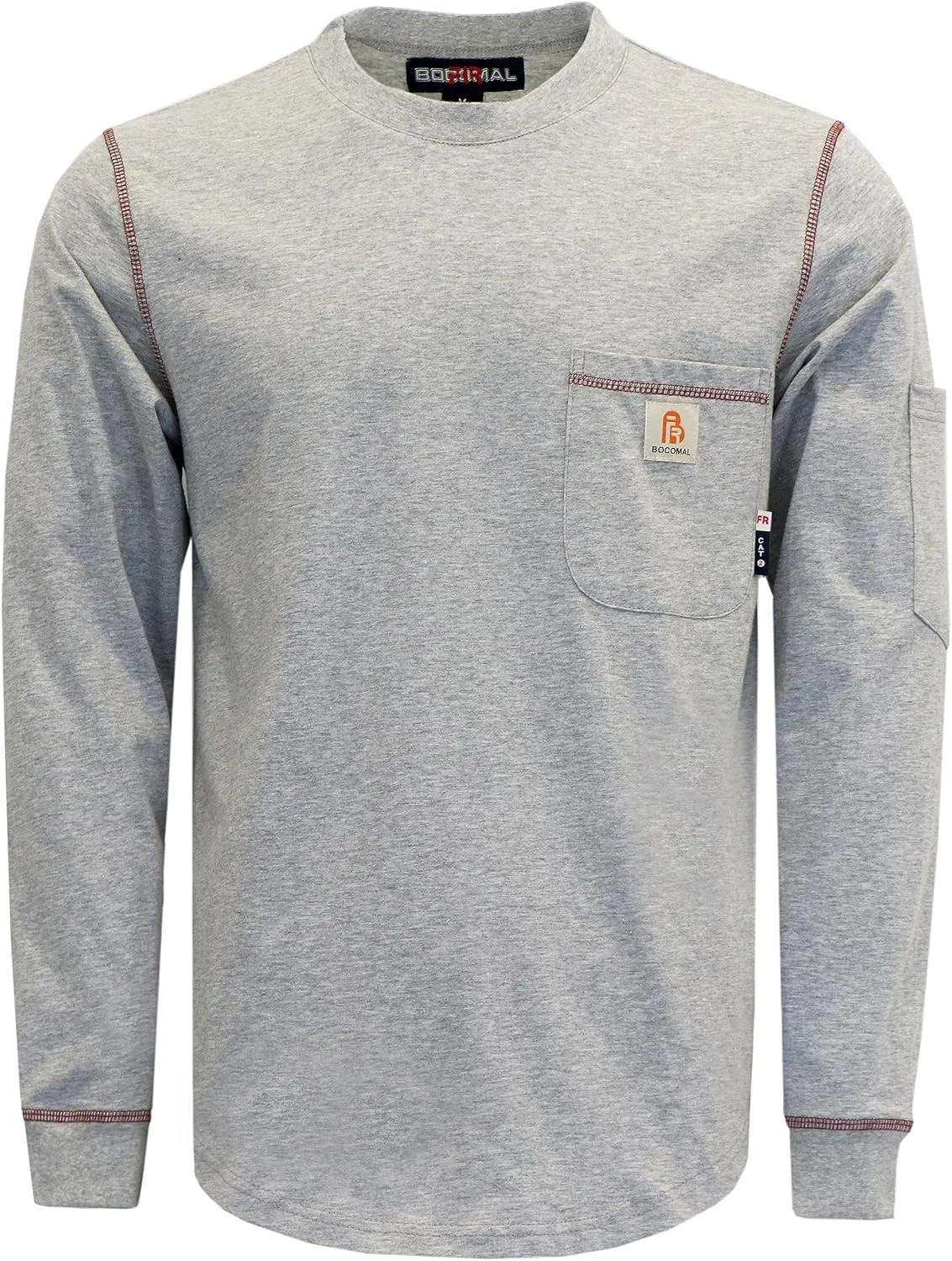 BOCOMAL FR Shirts for Men Lightweight Crew Long Sleeve Flame Resistant/Fire Retardant Shirt…
