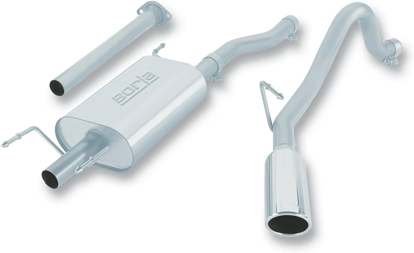 BORLA 140160 Cat-Back Perf. Exh. Sys. for 2005-2012 Toyota Tacoma 4.0L V6 AT/MT 2 & 4WD 2 & 4 Dr Ext. (Access) Cab Long Bed (6' 2") 127.4" Wheelbase/Crew (Double) Cab Short Bed (5') 127.4" Wheelbase