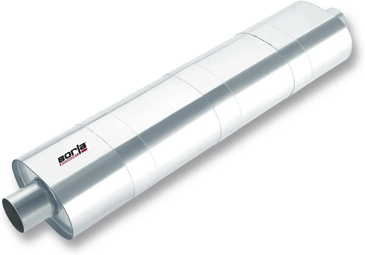 BORLA 400115 XR-1 Multicore XR-1 Multi-Core Racing Muffler For Pre-Runner Vehicles - 3" Center Inlet/ 3" Center Outlet 5.5" x 8.5" Oval x 34" Long Body 39.25" Overall Length. Universal. Reversible.