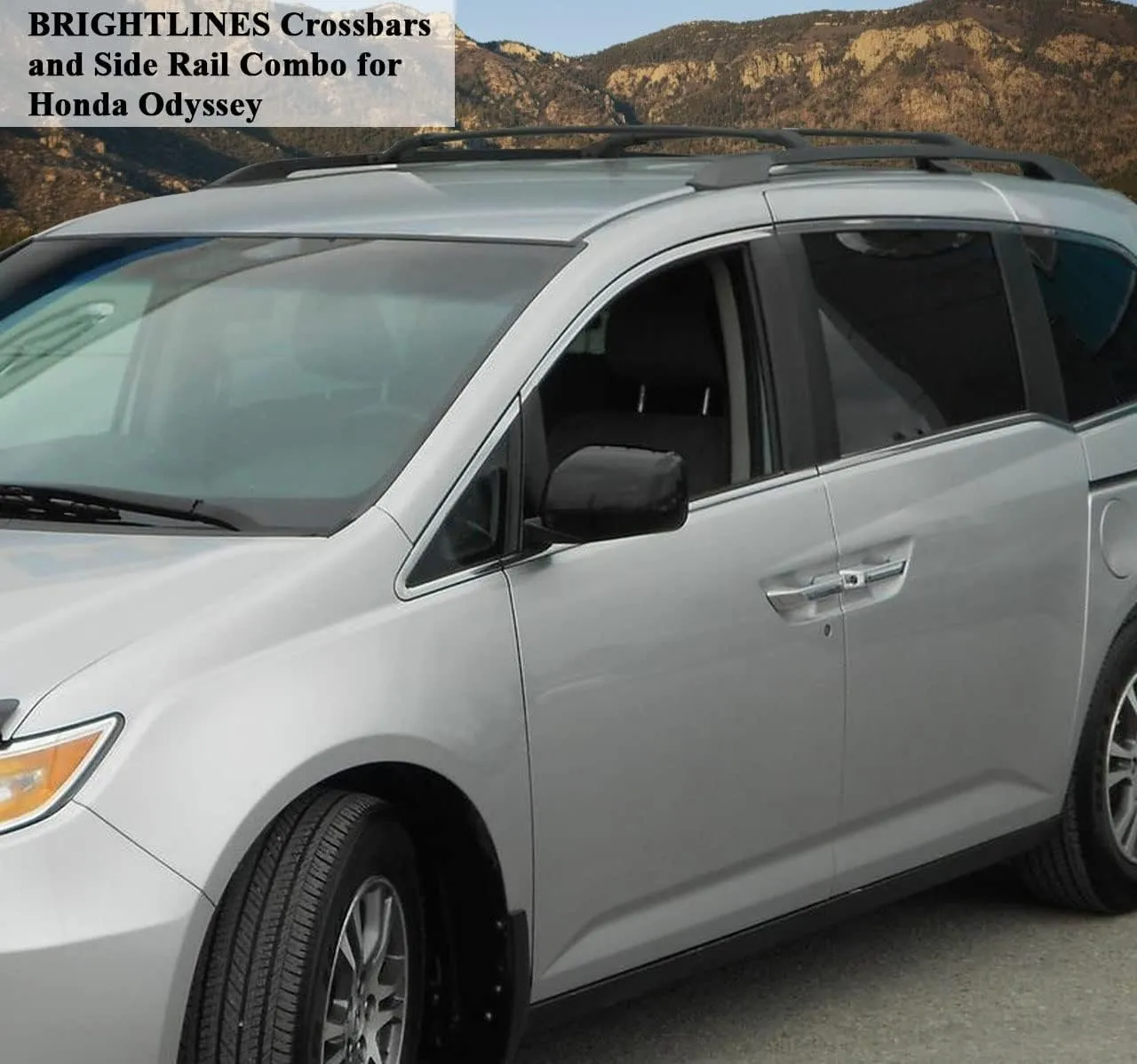BRIGHTLINES Roof Side Rails & Crossbars Combo Replacement for 2011-2017 Honda Odyssey