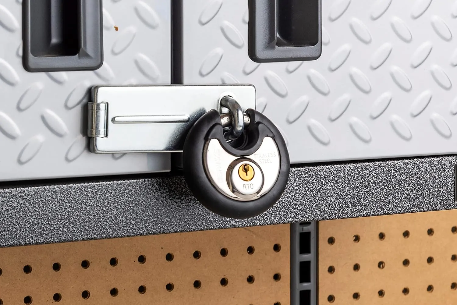 BRINKS Heavy Duty Padlock with Key - 70mm Discus Keyed Lock for Storage Shed, Garage, Storage Lockers, Sliding Doors, Tool Box, and Cabinets, 2 Pack