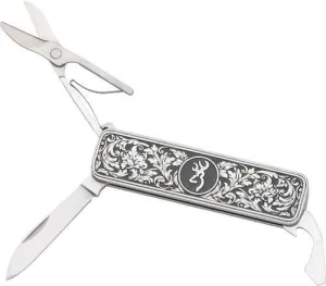 Browning Knife Morgan Folder - Multi Function Scroll Engraved