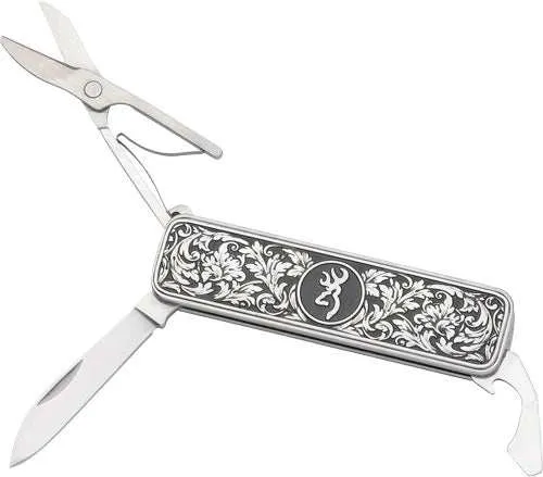 Browning Knife Morgan Folder - Multi Function Scroll Engraved