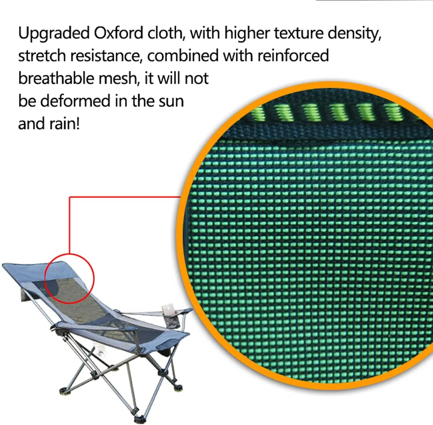 BTZHY Recliner Chair,Outdoor Folding Chairs,Portable Fishing Chair,Multi-Functional Sit and Recline Backrest Chair,Breathable Mesh,for Camping,Picnics,Hiking,Garden.