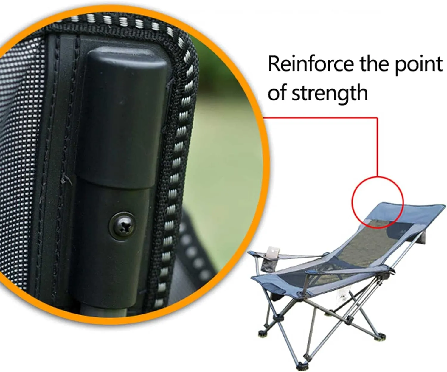 BTZHY Recliner Chair,Outdoor Folding Chairs,Portable Fishing Chair,Multi-Functional Sit and Recline Backrest Chair,Breathable Mesh,for Camping,Picnics,Hiking,Garden.