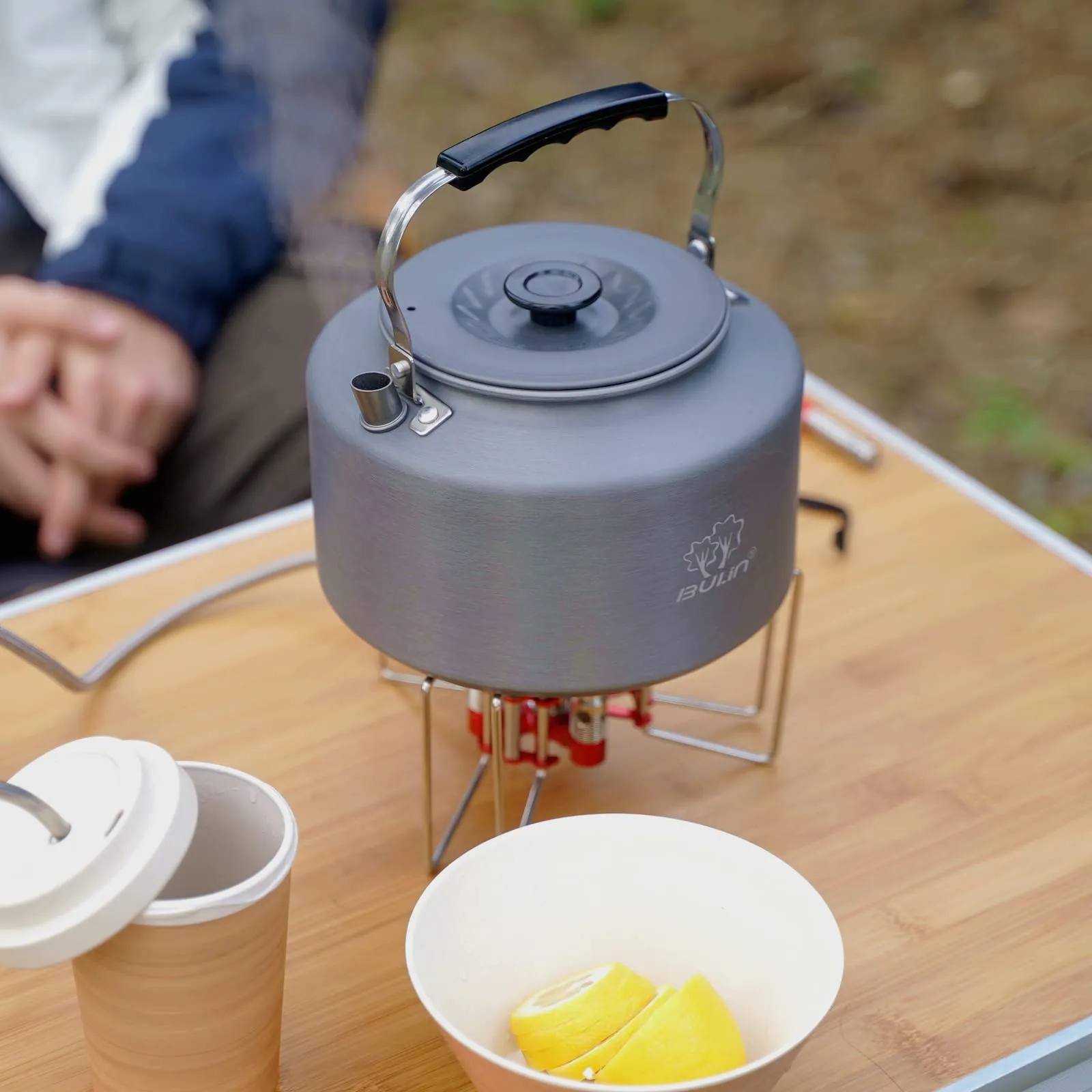 BULIN Hard Anodized Aluminum Camping Kettle 1.6L and 2.2L