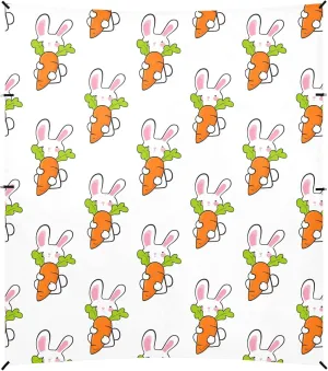 Burbuja Cartoon Bunnies Beach Canopy Windproof Beach Tent Sun Shade with 4 Sandbags & Sand Shovel, Portable Sun Shelter for Family Camping Picnic